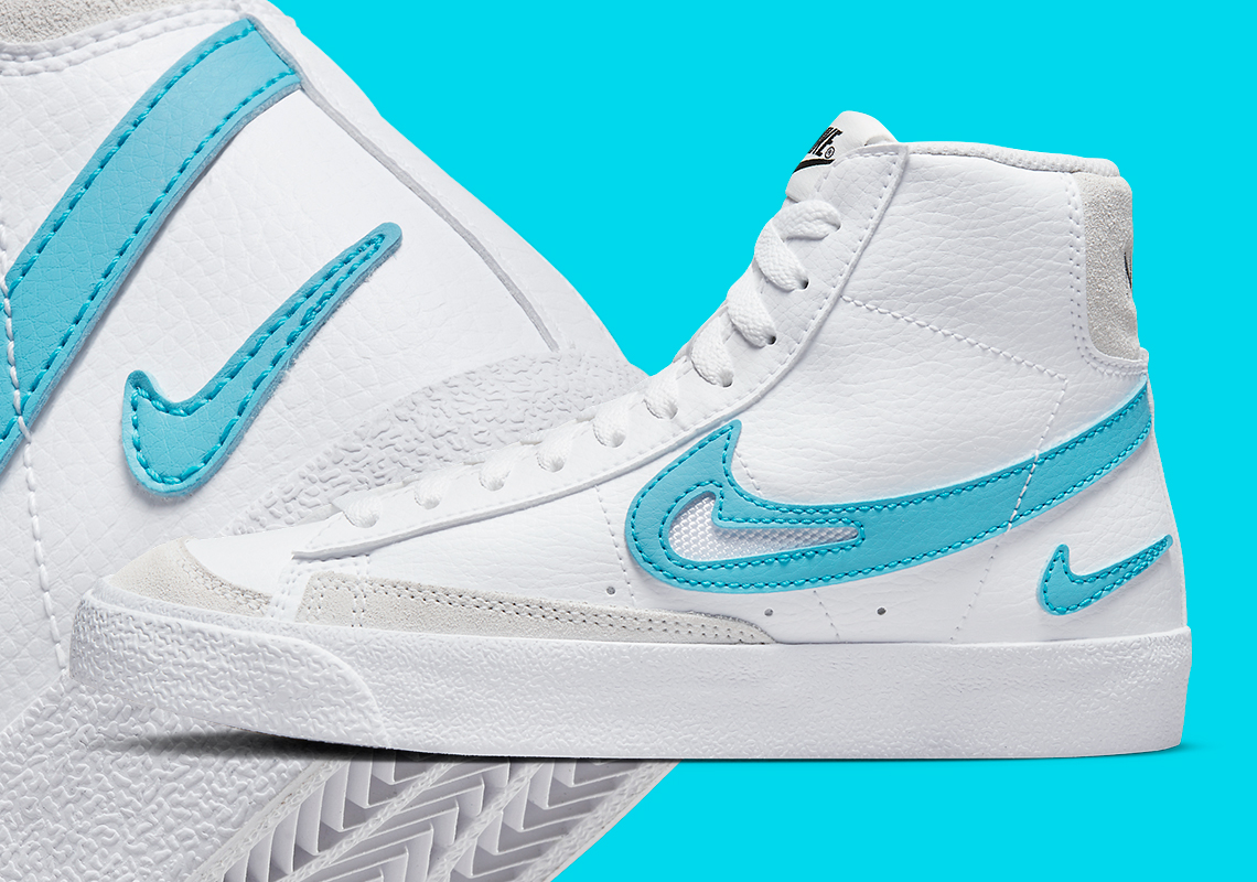 Nike Blazer Mid '77 Cut-Out Aqua - Thiết kế màu sắc trẻ trung cho mùa xuân hè - 1