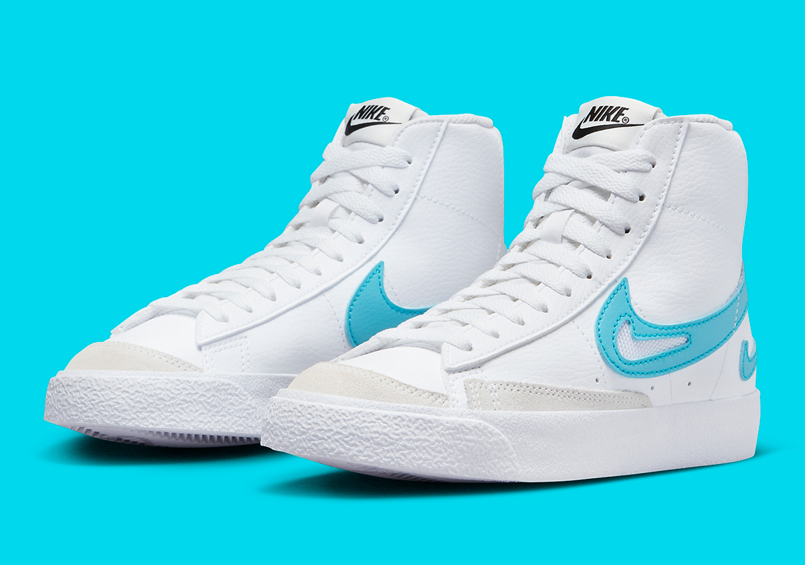 Nike Blazer Mid '77 Cut-Out Aqua - Thiết kế màu sắc trẻ trung cho mùa xuân hè - 2