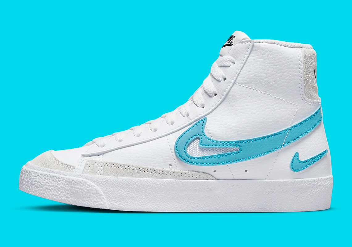 Nike Blazer Mid '77 Cut-Out Aqua - Thiết kế màu sắc trẻ trung cho mùa xuân hè - 3