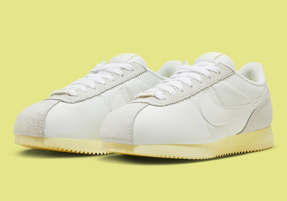 Nike Cortez 'Triple White' Phiên Bản Mới: Màu Vàng Nhạt - 1