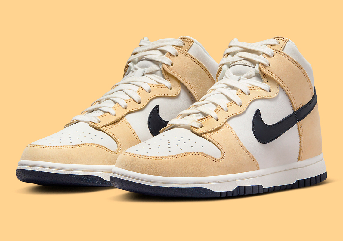 Nike Dunk High 'Gold Suede': Sự Kết Hợp Hoàn Hảo Cho Mùa Thu - 1