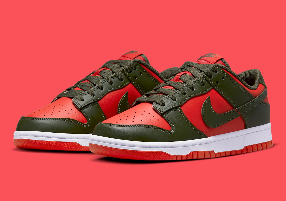 Nike Dunk Low 'Cargo Khaki' & 'Mystic Red': Bùng nổ màu sắc mùa thu, chờ đón ngày ra mắt! - 1