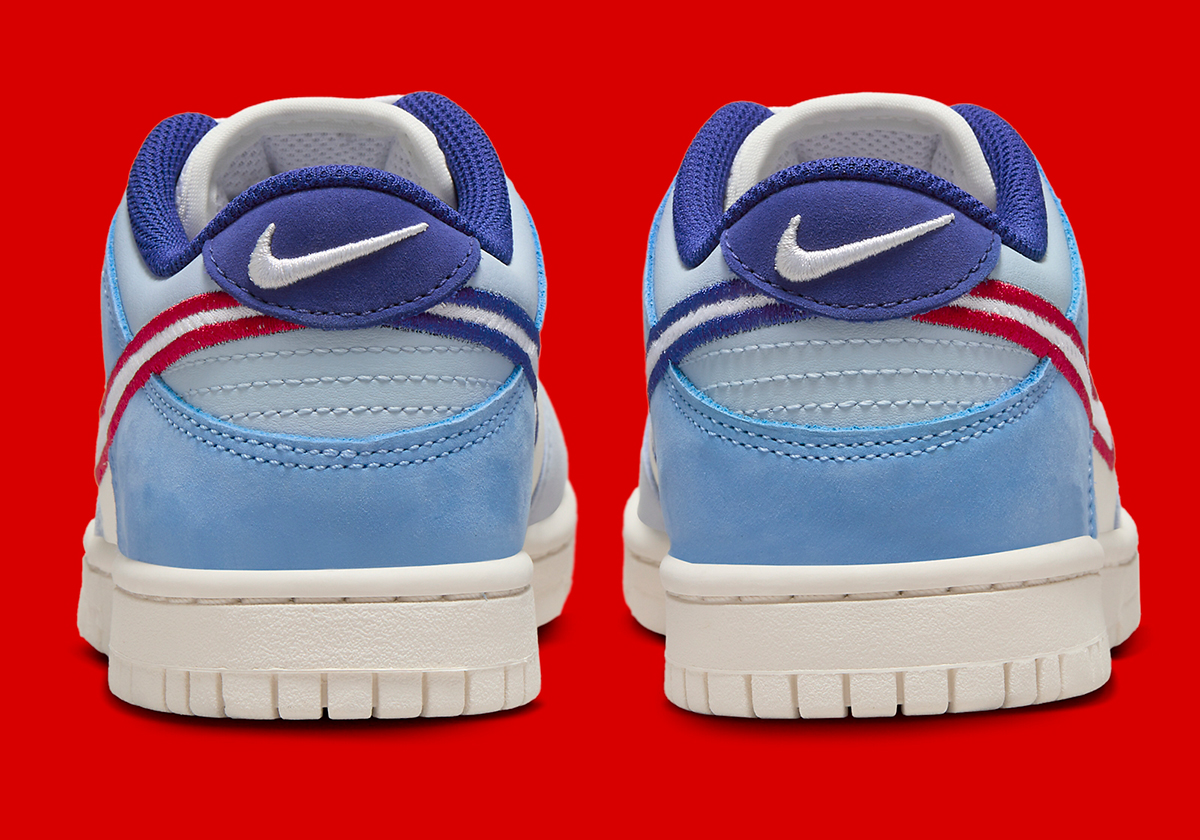 Nike Dunk Low GS 'Trắng/Xanh/Đỏ': Lối Thiết Kế Hồi Tưởng - 1