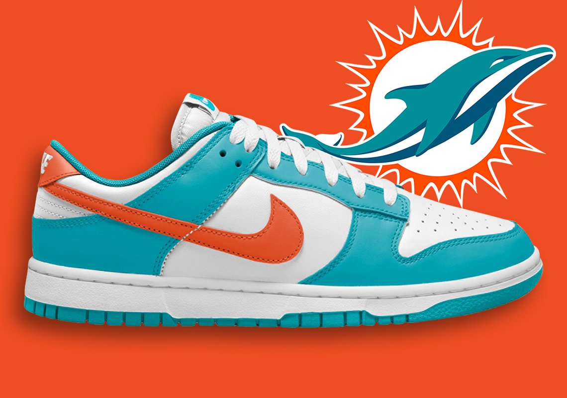 Nike Dunk Low 'Miami Dolphins': Màu Sắc Sôi Động Cho Người Hâm Mộ Thể Thao - 1