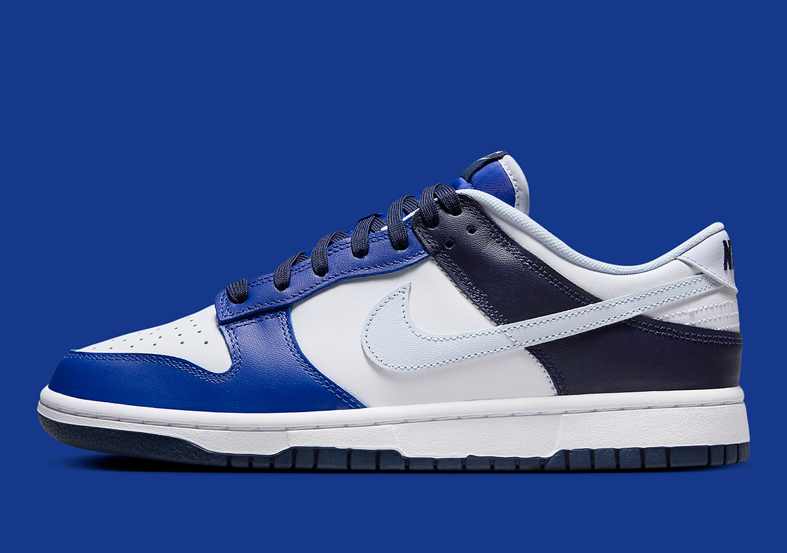 Nike Dunk Low mới: Thiết kế màu xanh đậm hơi giống hợp tác với fragment design - 2