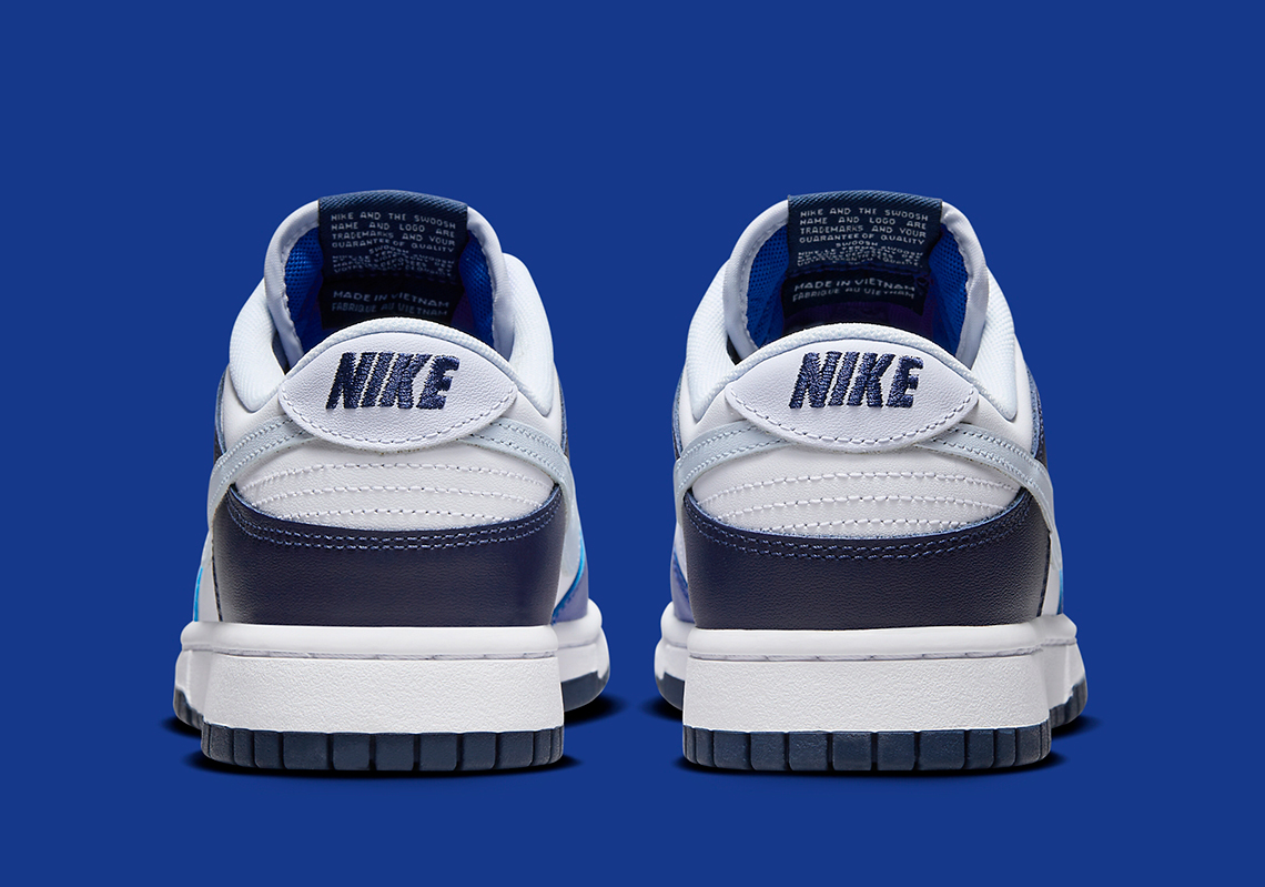 Nike Dunk Low mới: Thiết kế màu xanh đậm hơi giống hợp tác với fragment design - 5