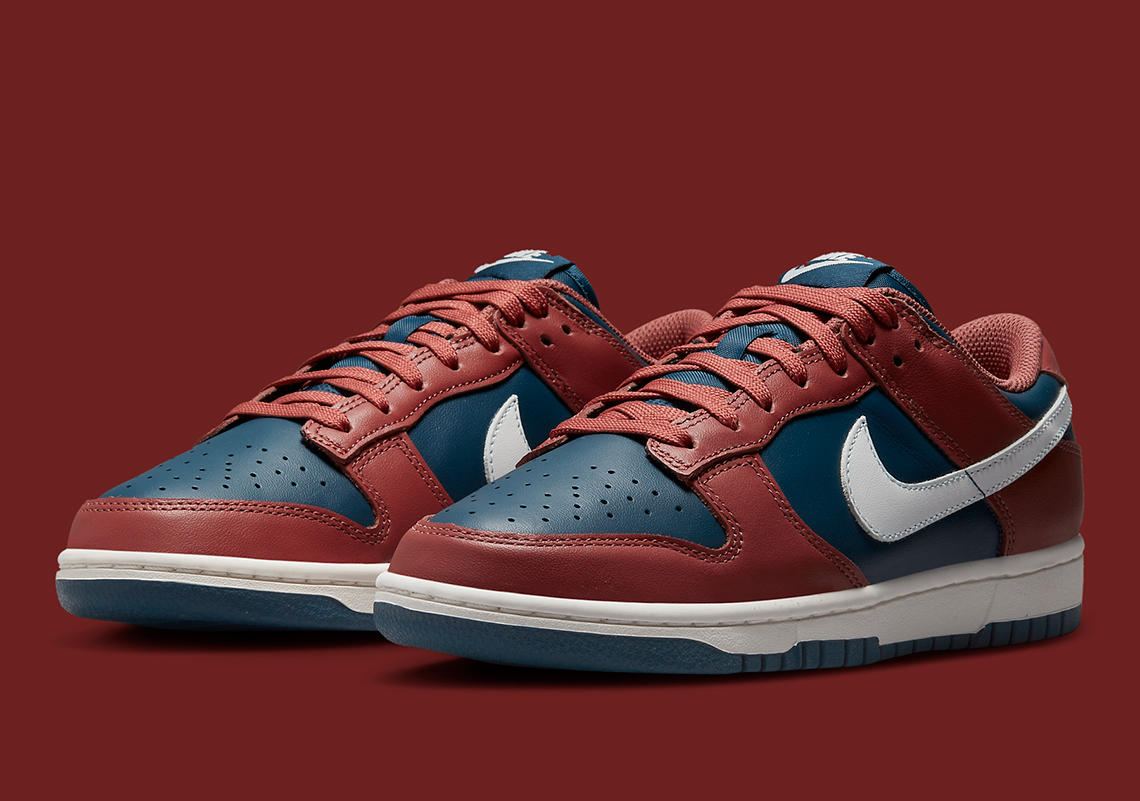 Nike Dunk Low với màu  "nâu đỏ" và "Xanh Valerian"