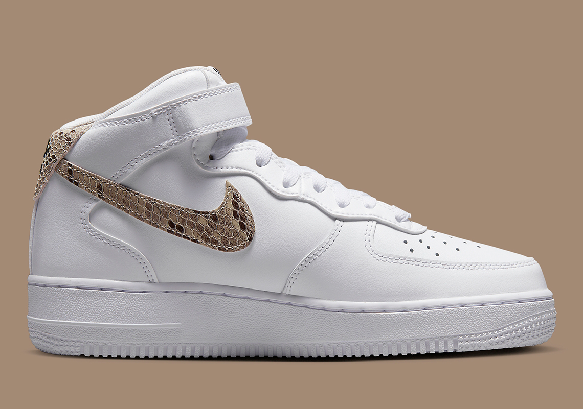 Nike gắn kết Snakeskin Swooshes cho Air Force 1 Mid sắp tới này - 4