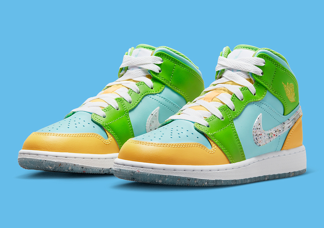 Nike Grind xuất hiện trên Air Jordan 1 Mid cho trẻ em - 4