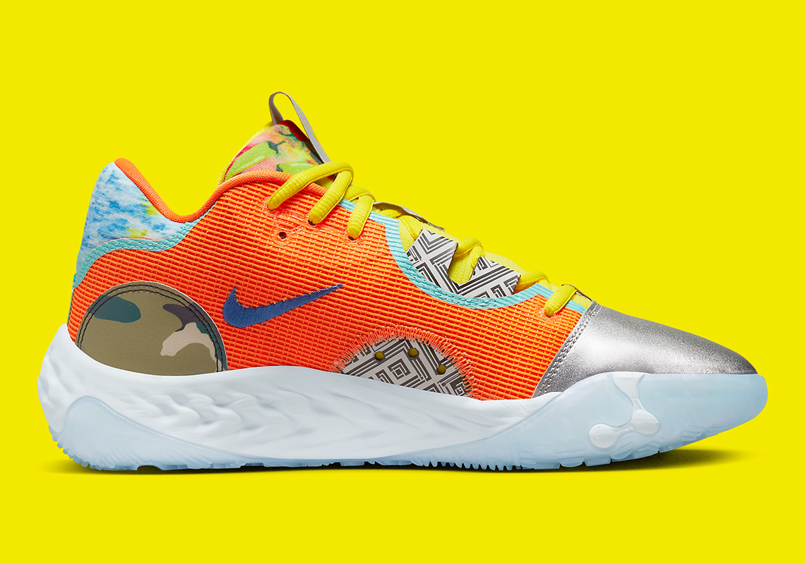 Nike PG 6 Opti-Yellow/Total Orange cá tính với nhiều màu sắc. - 3