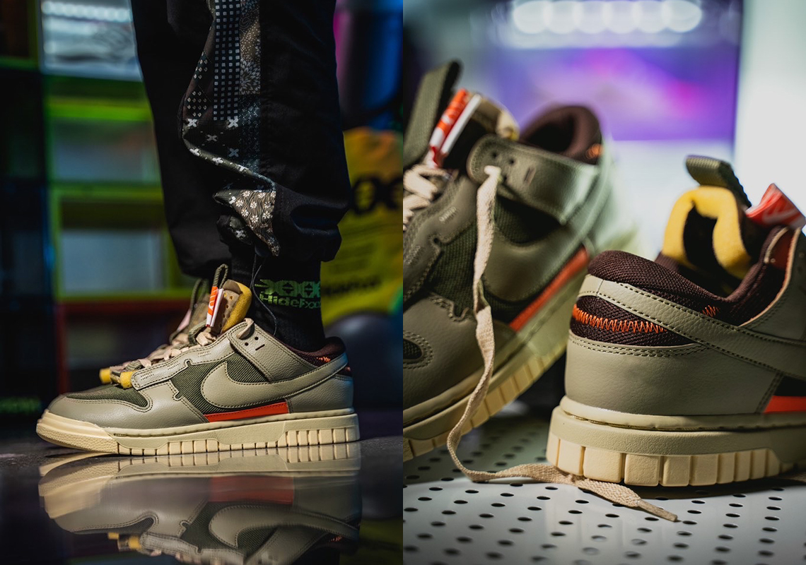 Nike ra mắt Dunk Low được làm lại với màu "Olive Green/Orange"