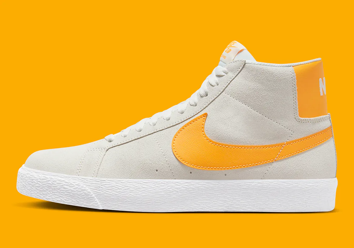 Nike SB Blazer Mid kết hợp màu Summit White và Laser Orange - 2