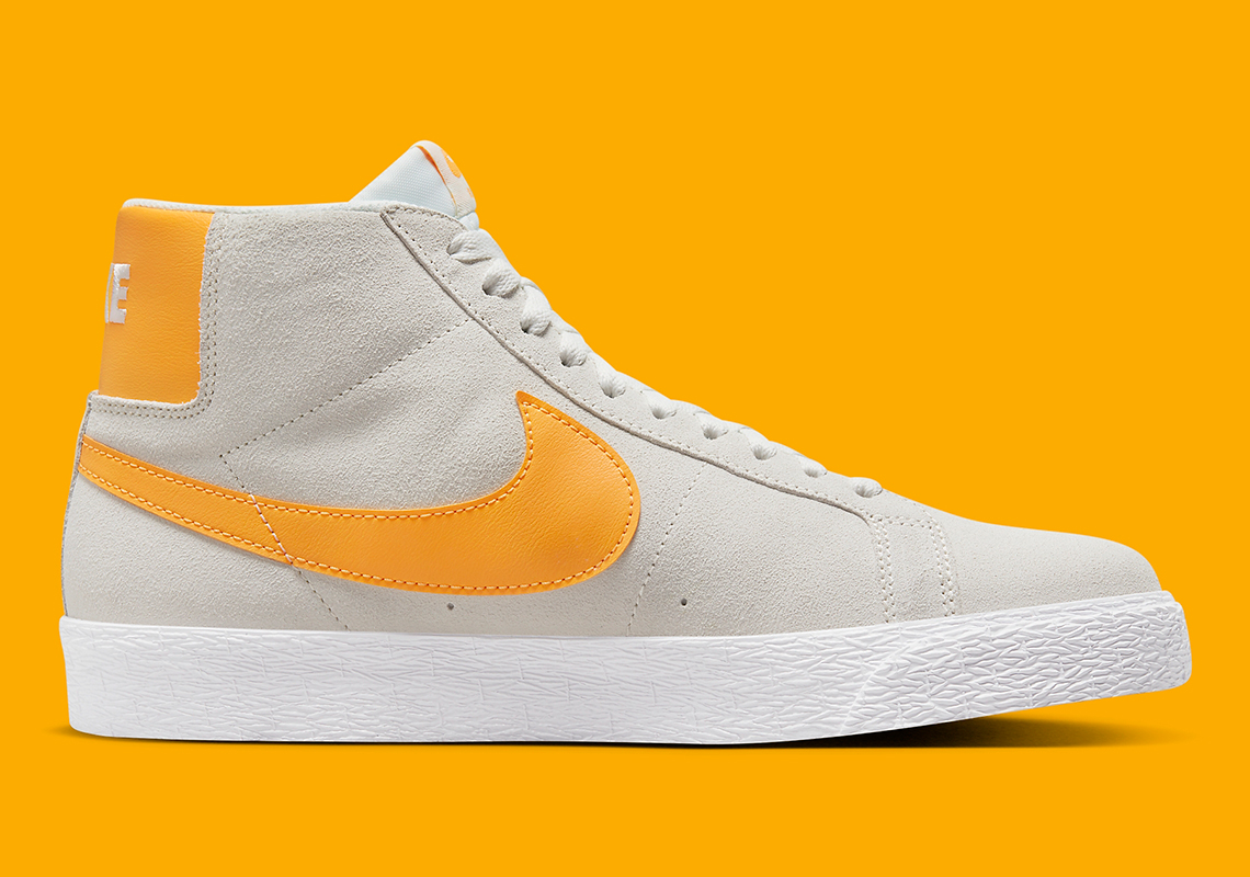 Nike SB Blazer Mid kết hợp màu Summit White và Laser Orange - 3