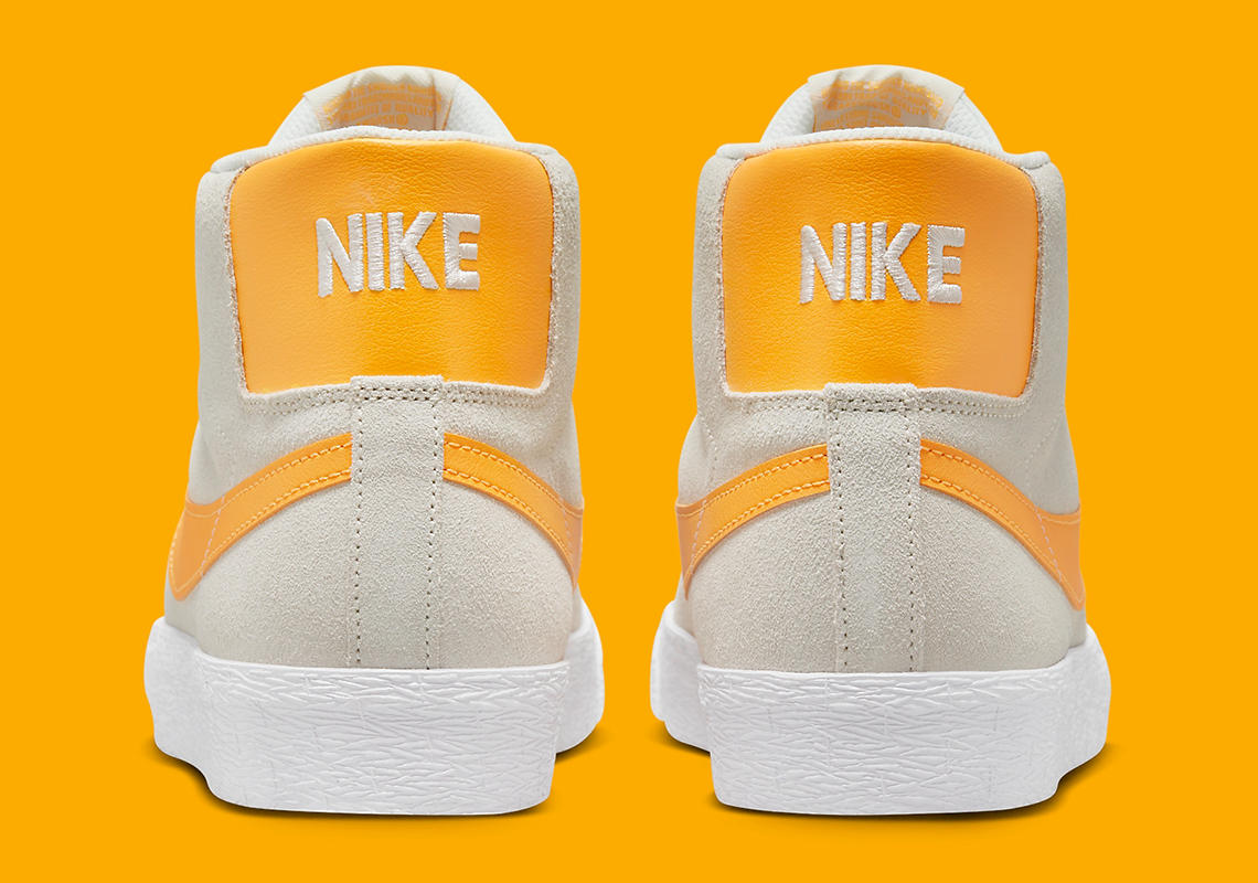 Nike SB Blazer Mid kết hợp màu Summit White và Laser Orange - 5