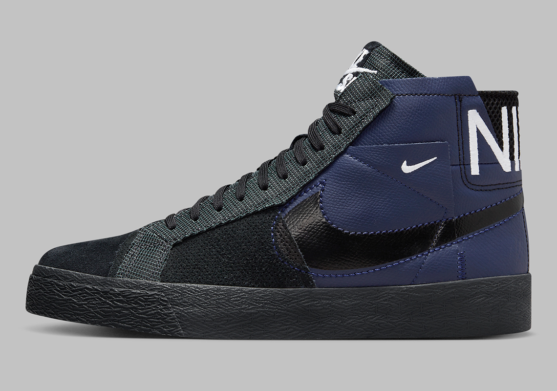 Nike SB Blazer Mid tái hiện phiên bản 'deconstructed' với gam màu xanh đen - 1