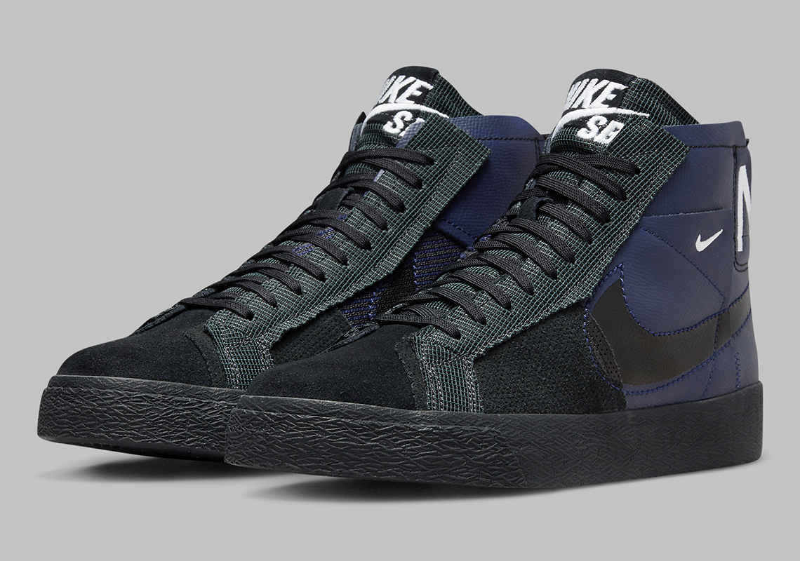Nike SB Blazer Mid tái hiện phiên bản 'deconstructed' với gam màu xanh đen - 2