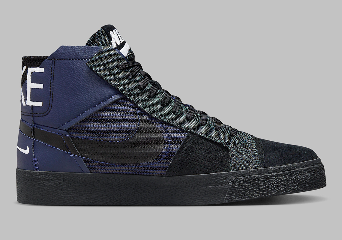 Nike SB Blazer Mid tái hiện phiên bản 'deconstructed' với gam màu xanh đen - 3