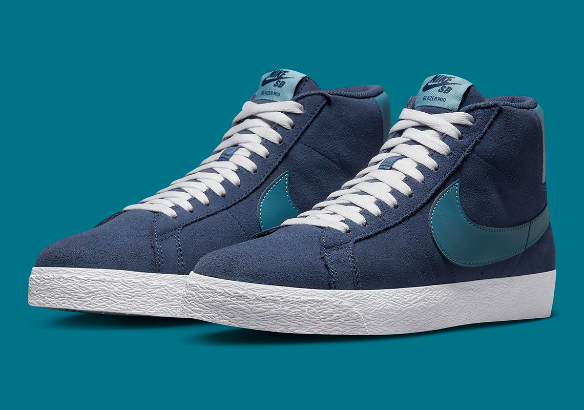 Nike SB Blazer Mid thêm mẫu với màu Navy và màu xanh mòng két (teal) - 2