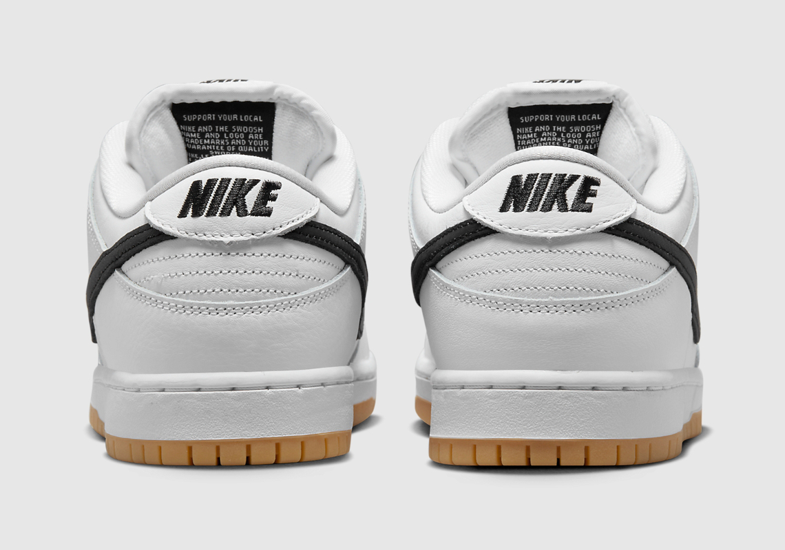 Nike SB Dunk Low White/Black/Gum mới nhất của mình với đế cao su - 5