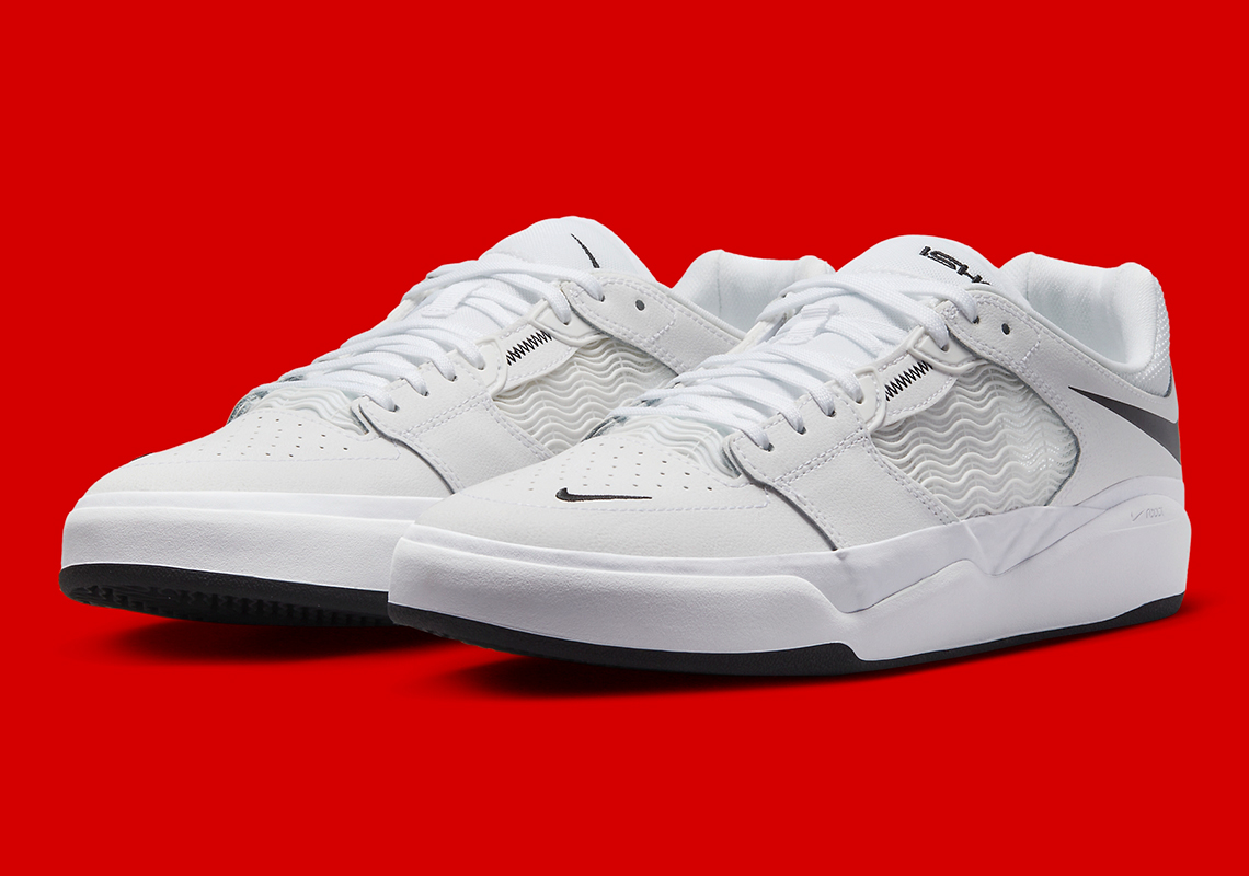 Nike SB Ishod sạch sẽ với màu trắng/đen - 2