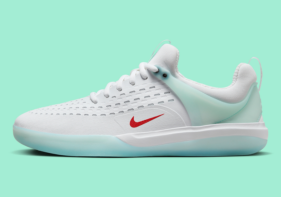 Nike SB Nyjah 3 'Skylight': Sự kết hợp tinh tế của trắng, đỏ và xanh trong phiên bản mới - 2