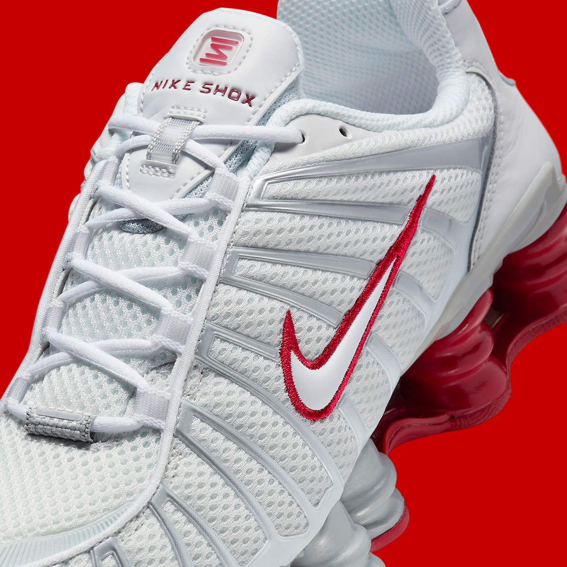 Nike Shox TL Nữ 2024: Sức Hút Quyến Rũ của Màu Platinum Tint/Gym Red - 14