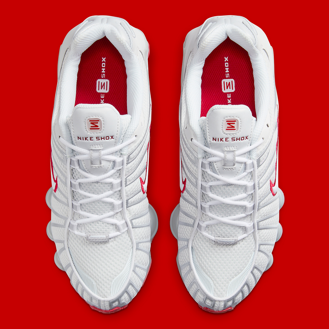 Nike Shox TL Nữ 2024: Sức Hút Quyến Rũ của Màu Platinum Tint/Gym Red - 5