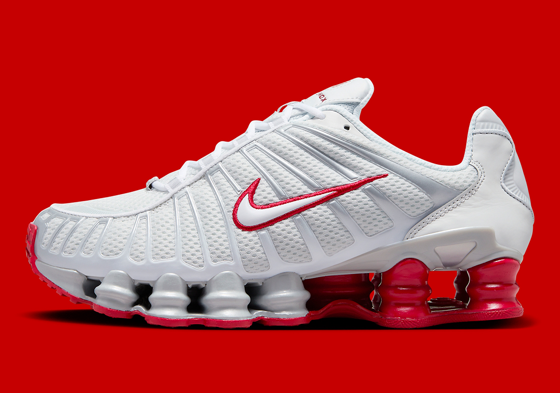 Nike Shox TL Nữ 2024: Sức Hút Quyến Rũ của Màu Platinum Tint/Gym Red - 9