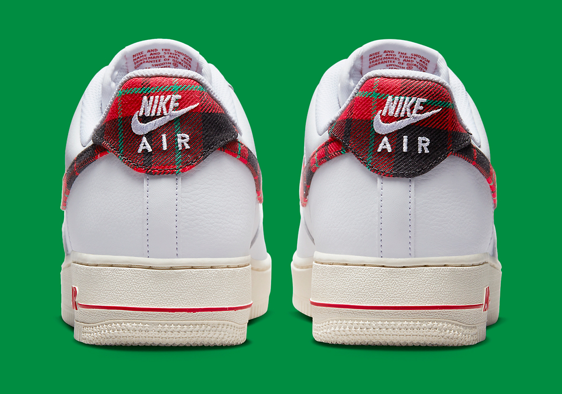 Nike thêm các điểm nhấn tartan kẻ sọc trễn mẫu giày sneaker Nike Air Force 1 Low Plaid - 6
