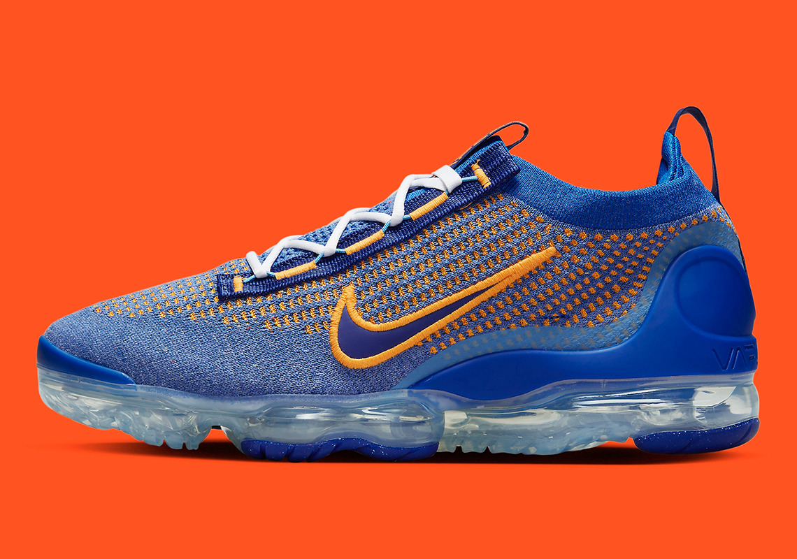 Nike Vapormax Flyknit 2021 Knicks nổi lên trong màu xanh và màu cam - 2