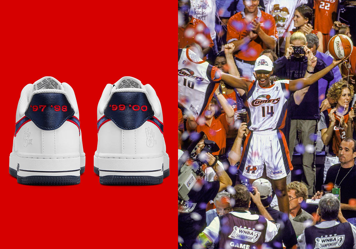 Nike vinh danh kỷ niệm đội bóng đầu tiên của WNBA với phiên bản Air Force 1 "Houston Comets Four-Peat