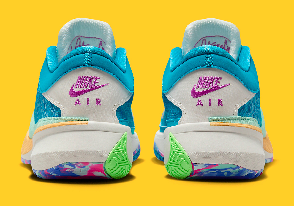 Nike Zoom Freak 5 Teal/Mint - Sự hòa quyện của màu xanh biển và màu bạc! - 4