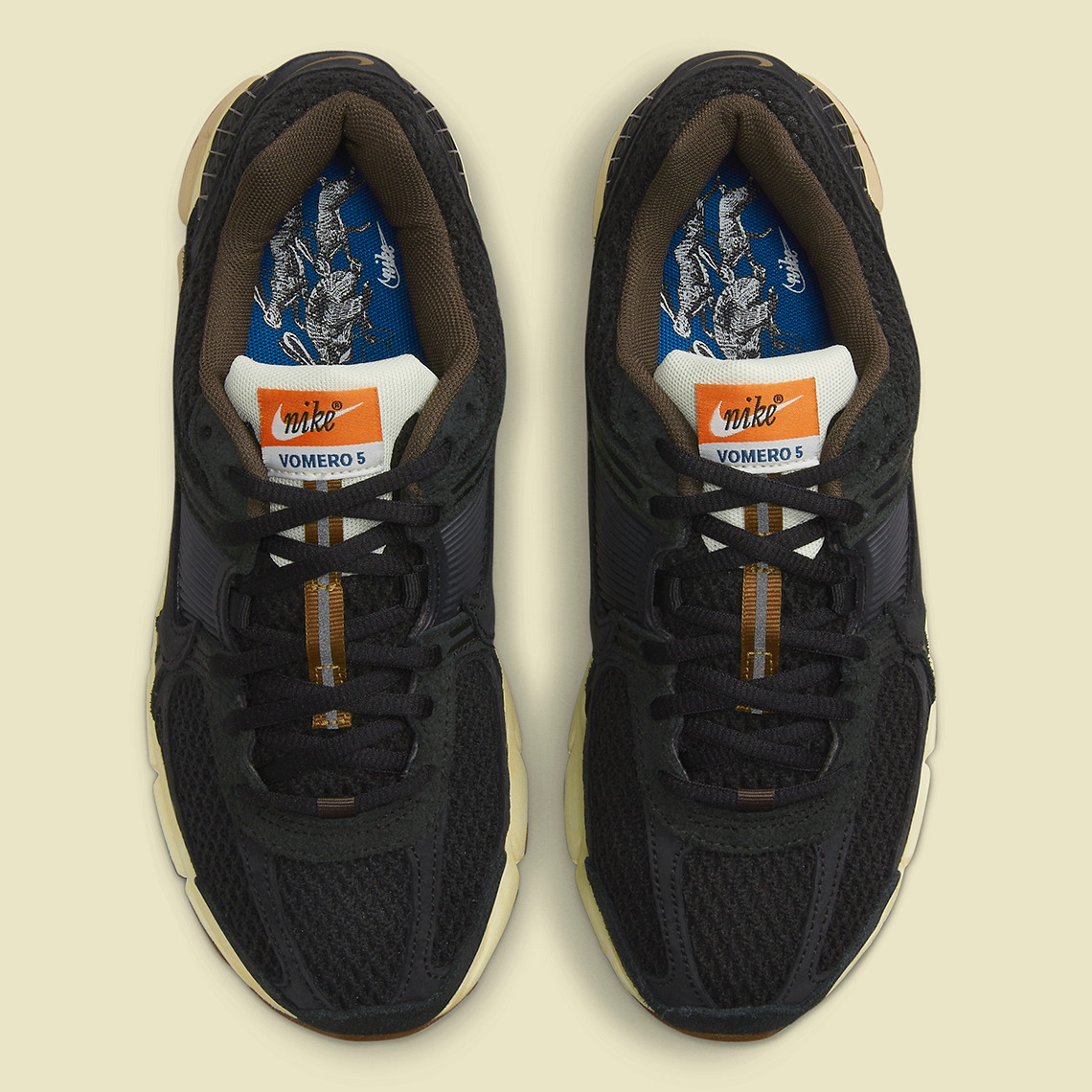 Nike Zoom Vomero 5 hạ cánh trong Đen/Nước cốt dừa - 4