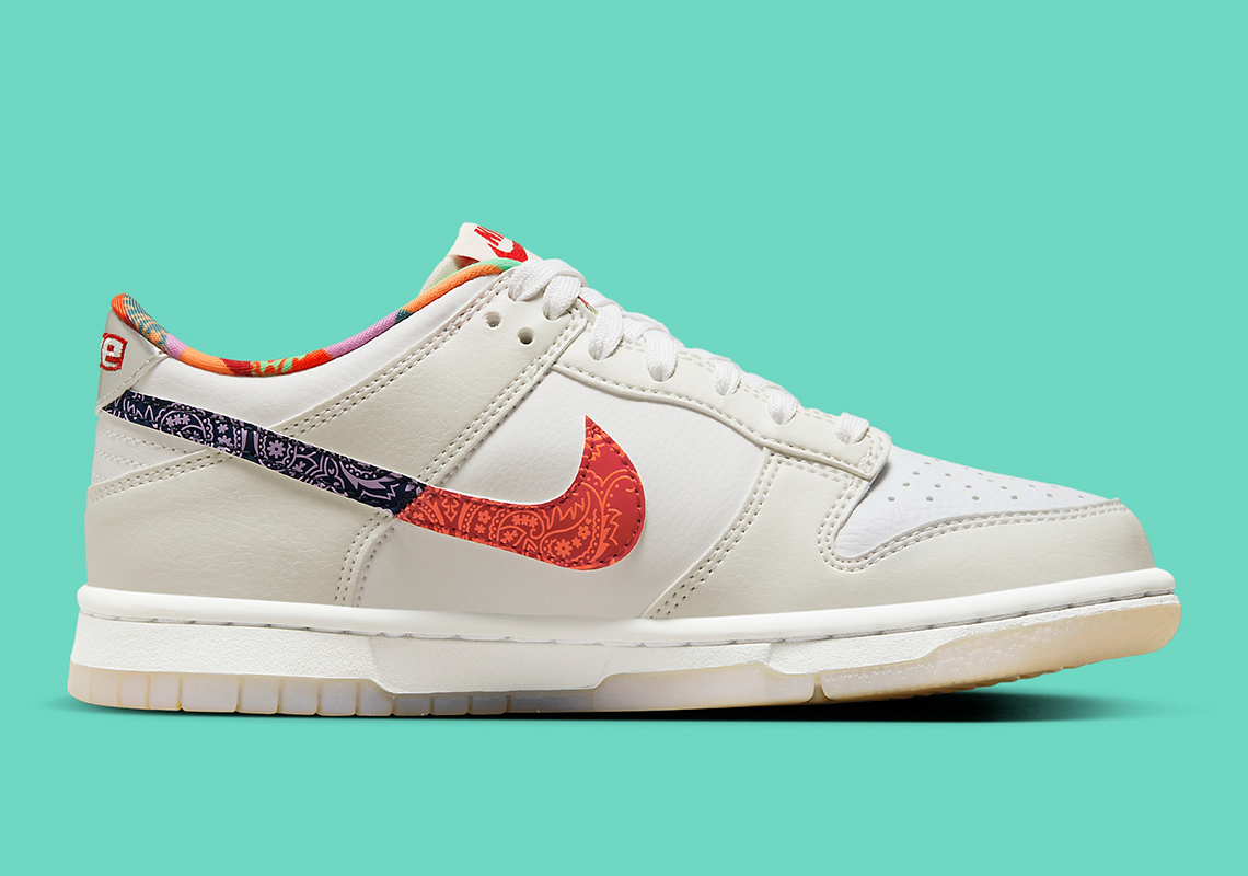 Phát hành sắp tới: Nike Dunk Low 'Multi-Color Paisley' - Sự pha trộn màu sắc táo bạo trên nền trắng - 3