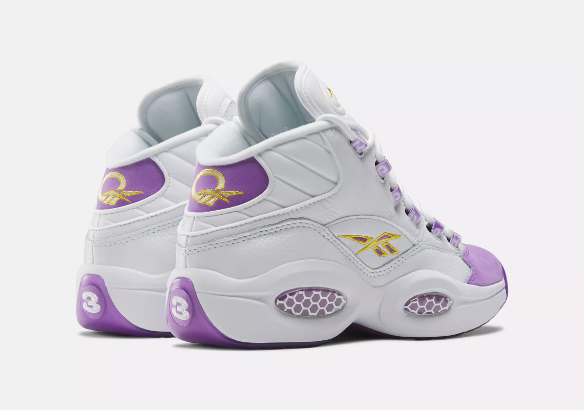 Reebok Question Mid White/Grape Punch: Hòa Quyện Sắc Màu Lakers Độc Đáo! - 1