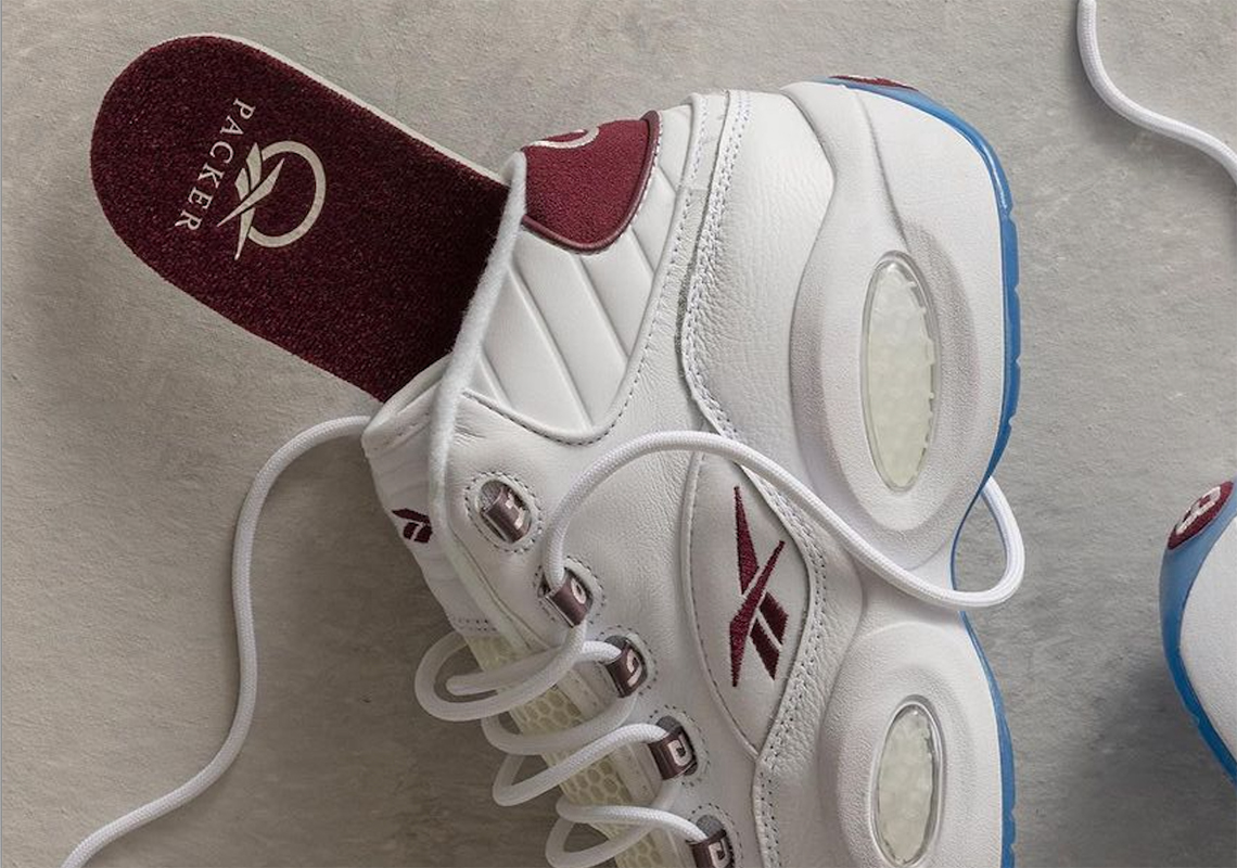 Reebok Question Mid x Packer Shoes: Sự kết hợp mới đầy sang trọng với gam màu burgundy - 1