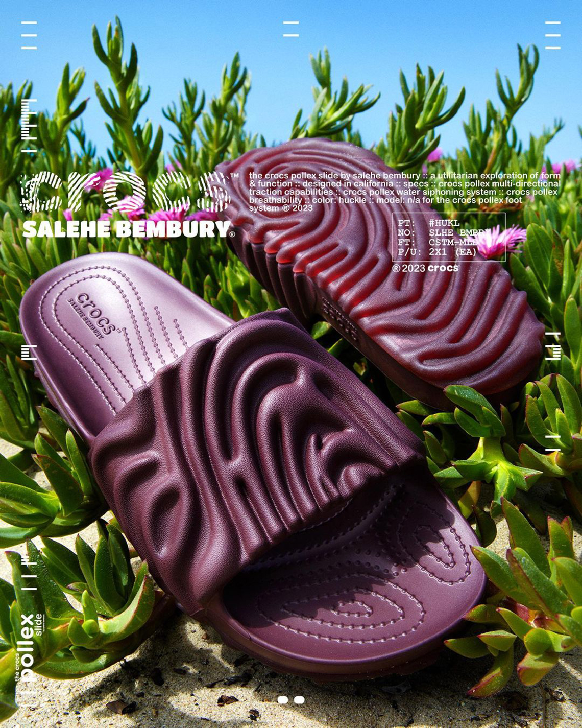 Salehe Bembury và Crocs Ra Mắt Màu Mới 'Huckle' Của Dòng Pollex Slide - 2