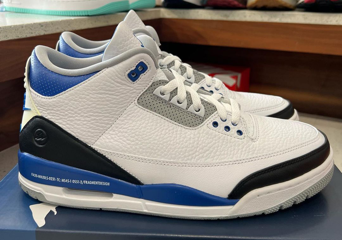 Sample fragment design x Air Jordan 3 giống như Racer Blue - 1