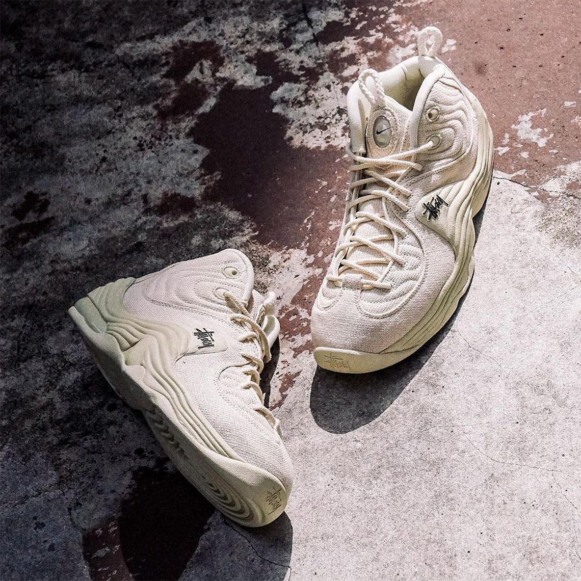 Stussy x Nike Air Penny 2 ra mắt màu Fossil thứ tư - 3