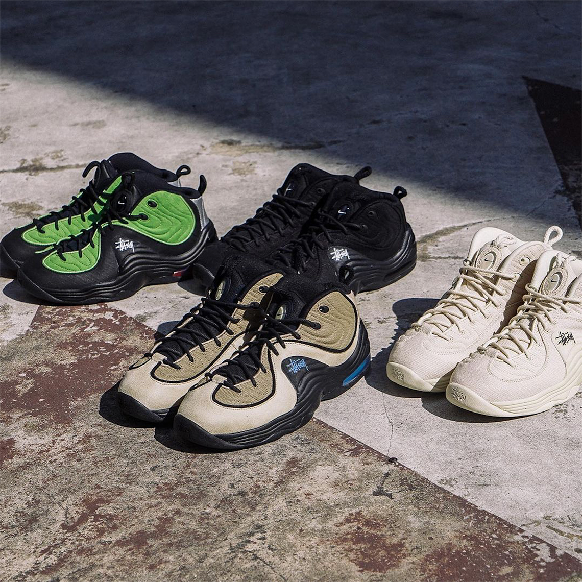 Stussy x Nike Air Penny 2 ra mắt màu Fossil thứ tư - 7