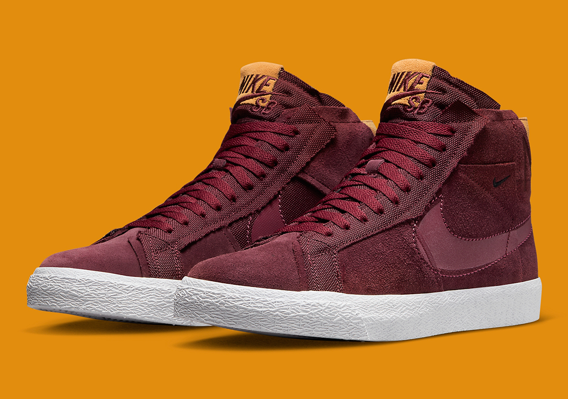 Sự chắp vá của Nike SB Blazer Mid được bọc trong màu hạt dẻ - 1