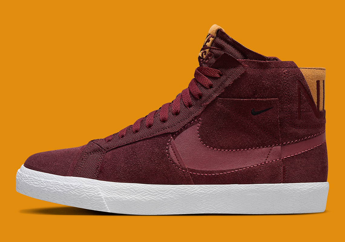 Sự chắp vá của Nike SB Blazer Mid được bọc trong màu hạt dẻ - 2