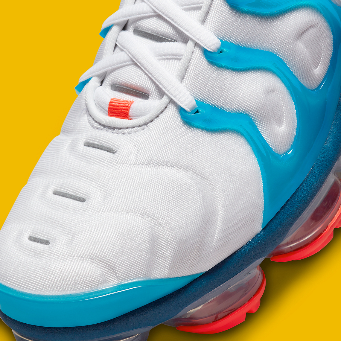 Sự pha trộn rực rỡ của màu xanh mòng két, vàng và đỏ trên Nike Vapormax Plus chuẩn bị cho mùa hè - 8