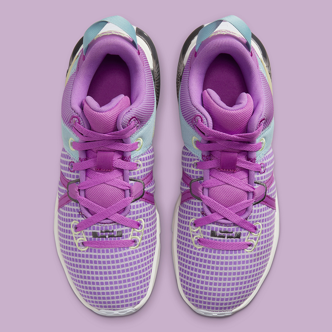 Tím và phấn màu làm sống động đôi giày Nike LeBron Witness 7 Purple Pastel - 6