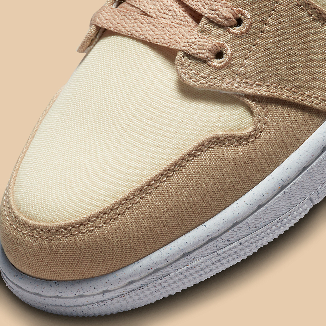 Tông màu kaki chiếm lĩnh chiếc Air Jordan 1 canvas này - 7