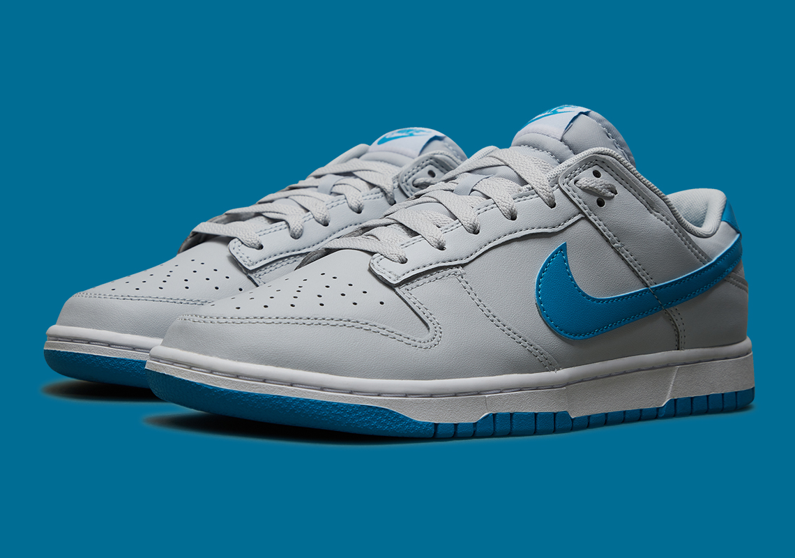 Tông màu xám và xanh kết hợp với nhau trên Nike Dunk Low mới nhất - 2