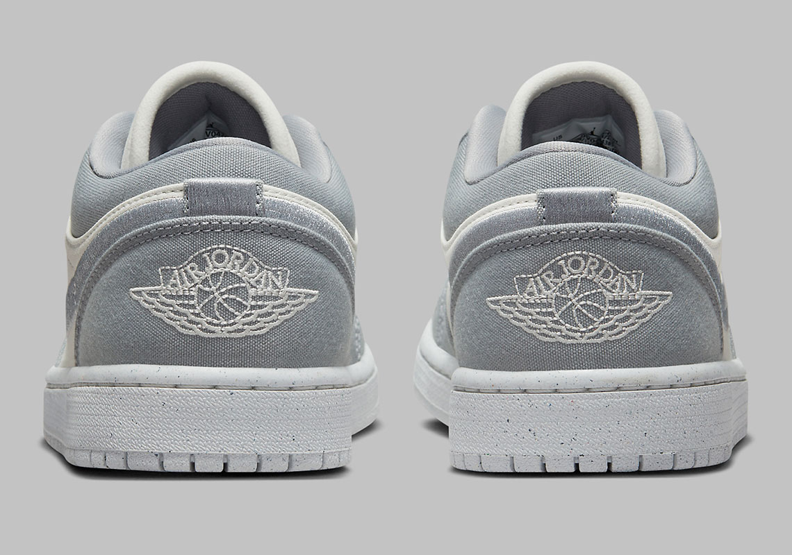 Trang phục có cấu trúc bằng vải và móc khóa thêu Air Jordan 1 Low Steel Grey - 5