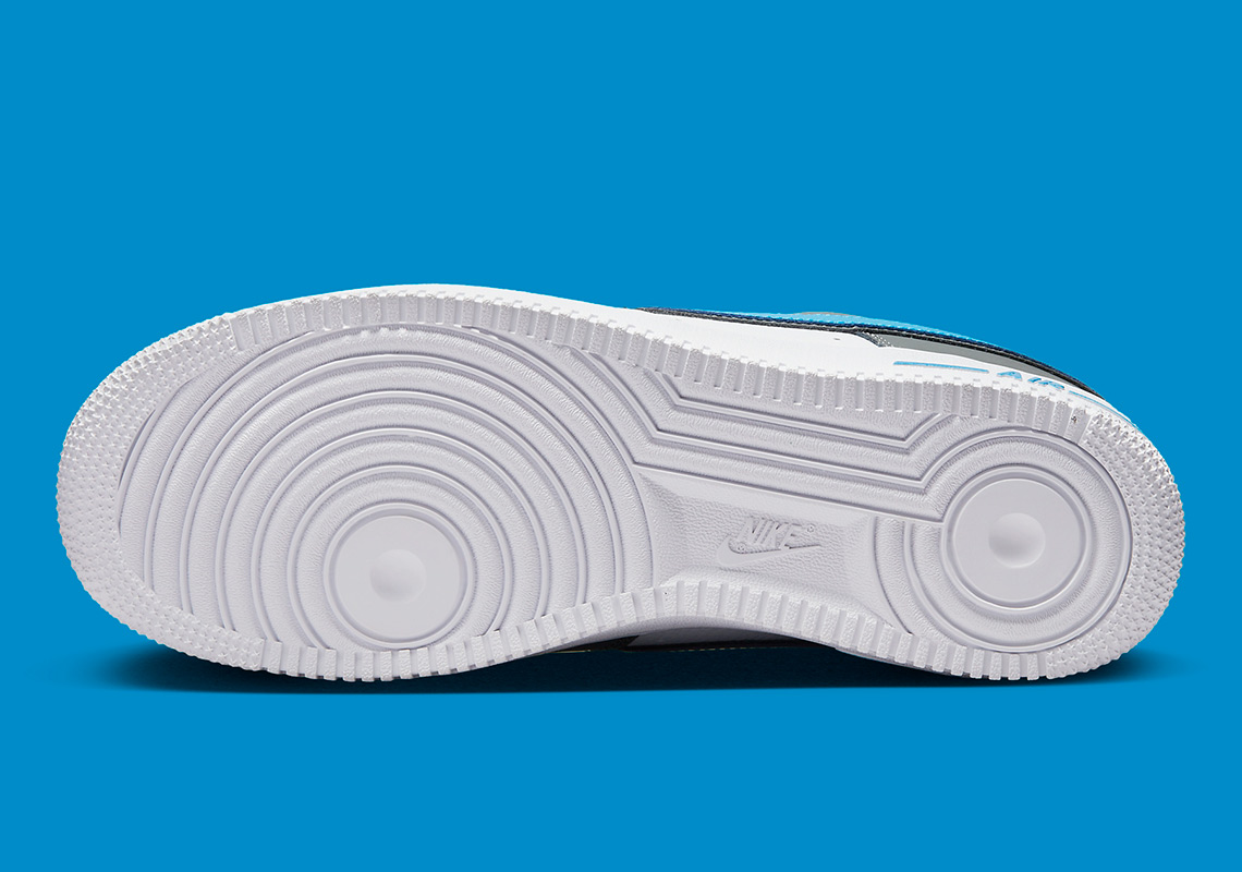 Xám và màu xanh lam trên Nike Air Force 1 Low - 5